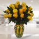 Rosas Amarillas X 24 en Florero 